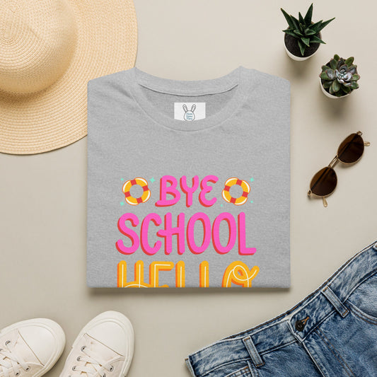Bye School Hello Pool T-Shirt — Summer Graduation & Pool Party Tee