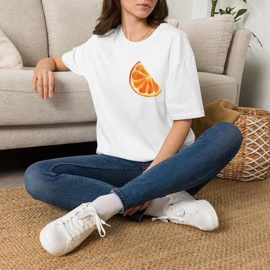 Orange Slice Graphic T-Shirt — Minimal Citrus Summer Tee