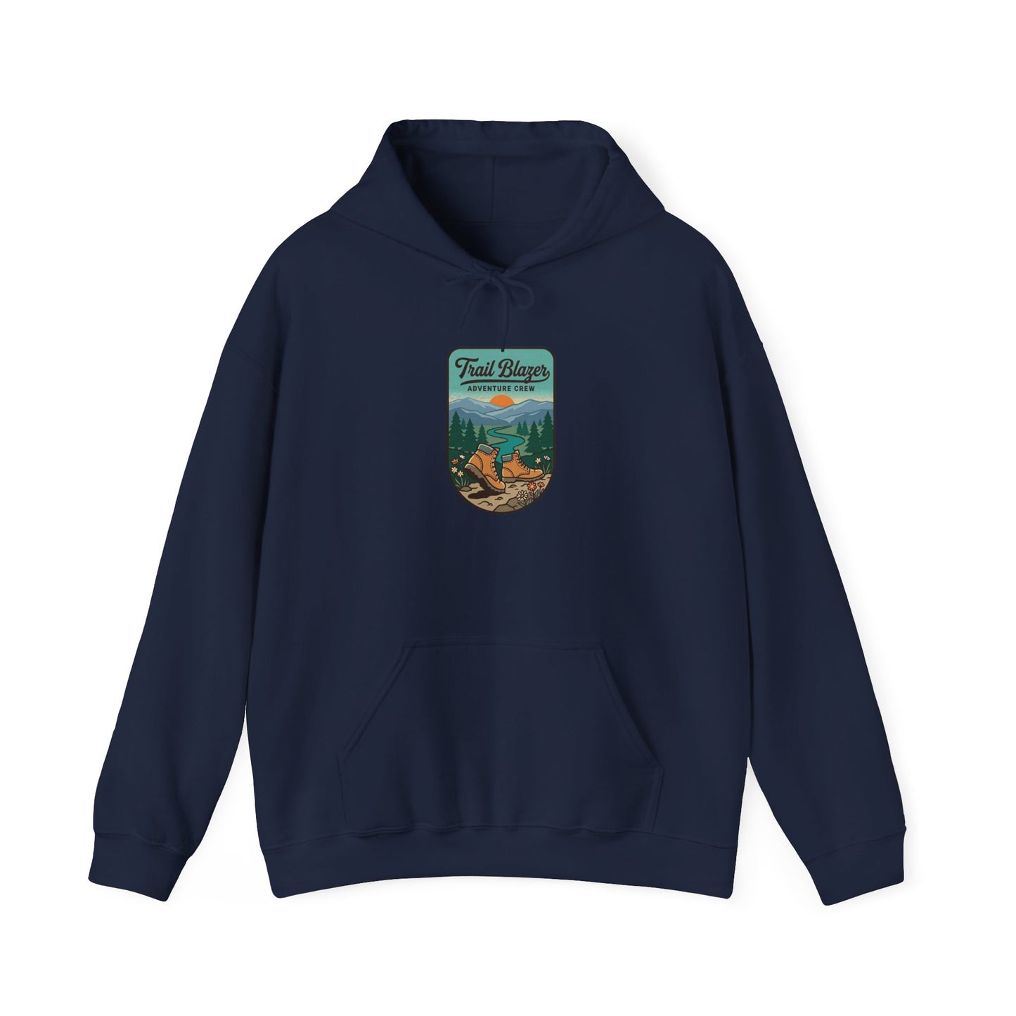 Trail Ranger Hoodie | Father’s Day camping badge, retro outdoors dad