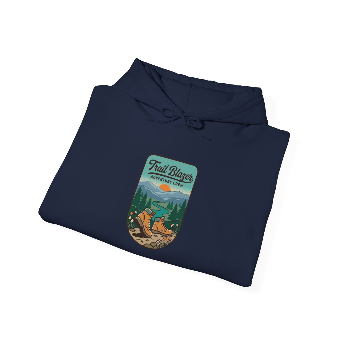 Trail Ranger Hoodie | Father’s Day camping badge, retro outdoors dad