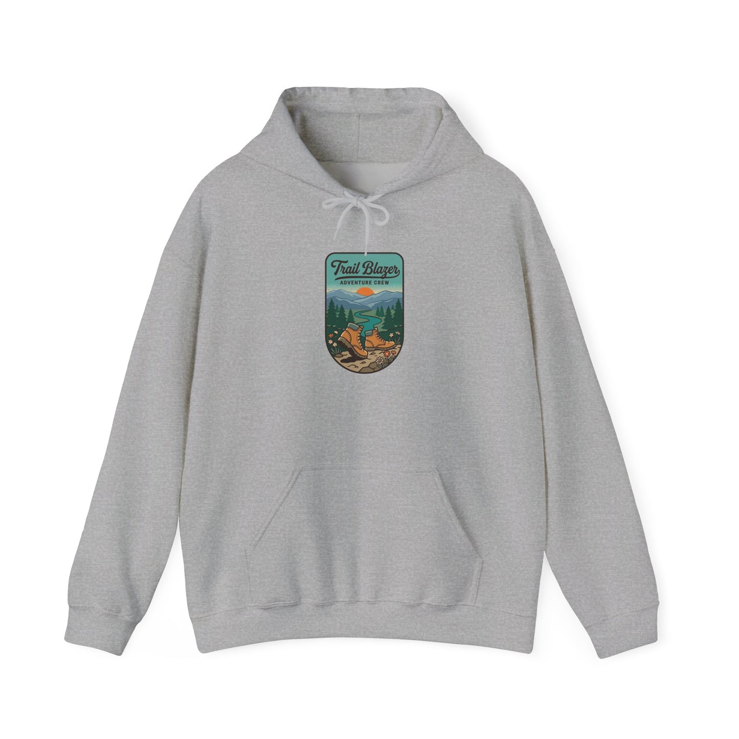 Trail Ranger Hoodie | Father’s Day camping badge, retro outdoors dad