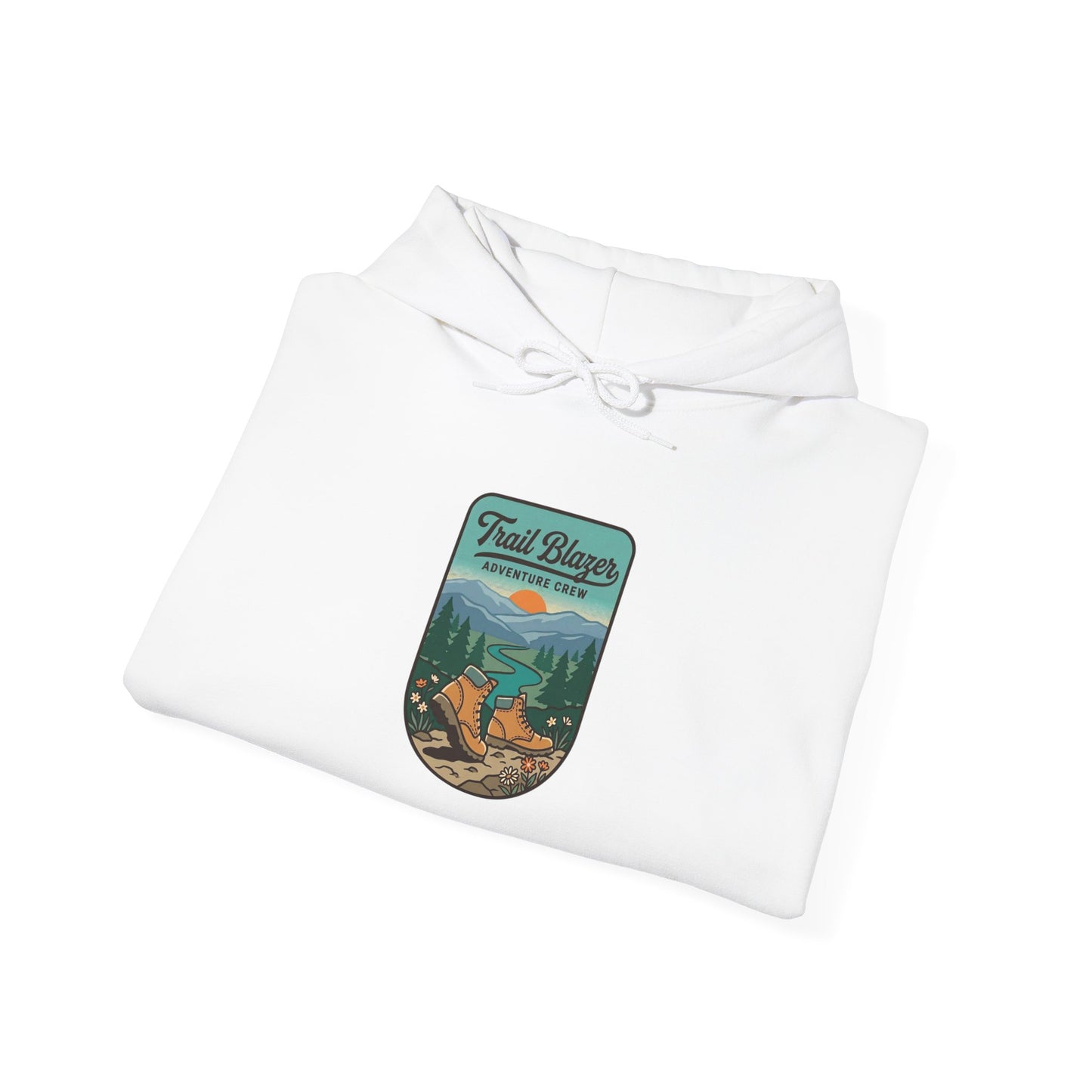 Trail Ranger Hoodie | Father’s Day camping badge, retro outdoors dad