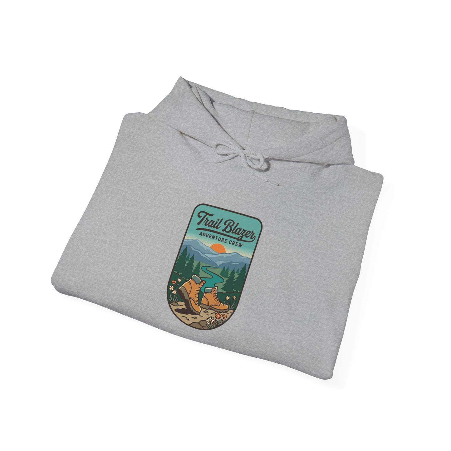 Trail Ranger Hoodie | Father’s Day camping badge, retro outdoors dad