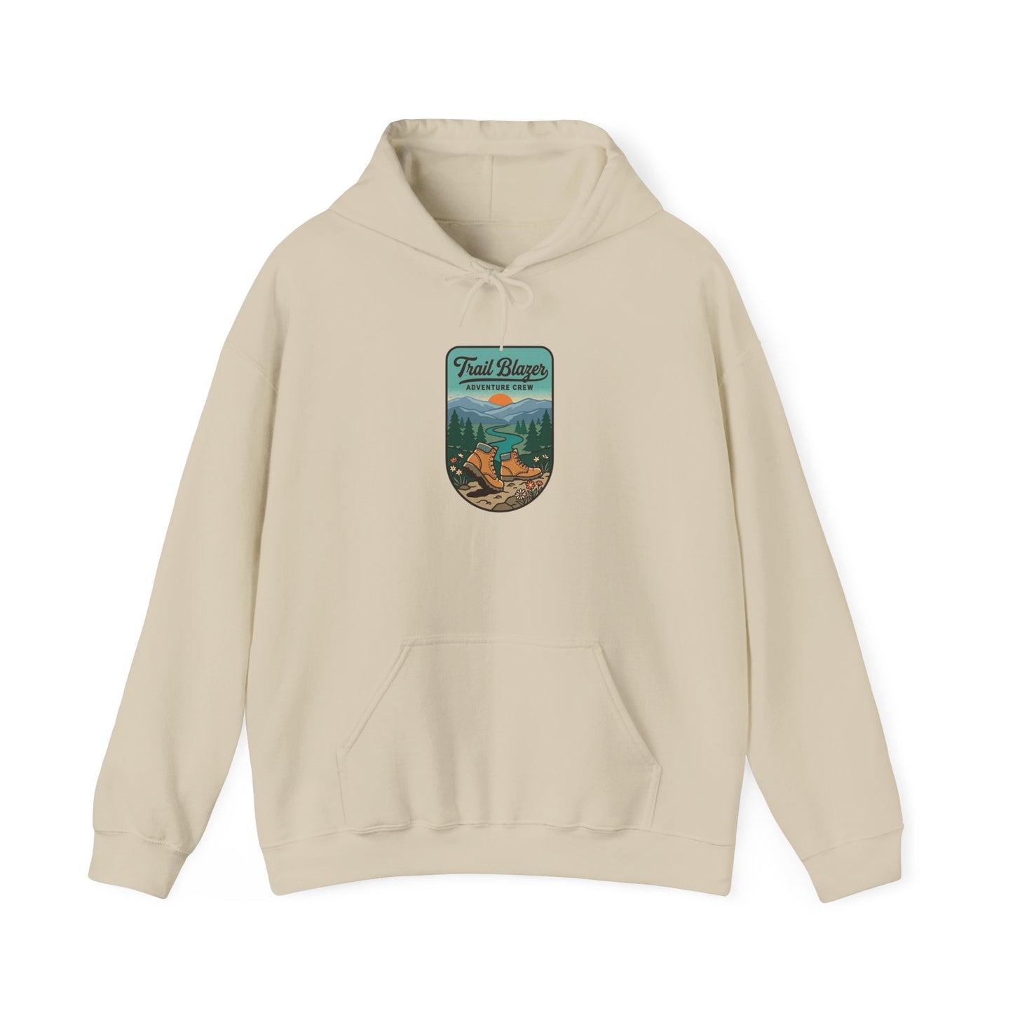 Trail Ranger Hoodie | Father’s Day camping badge, retro outdoors dad