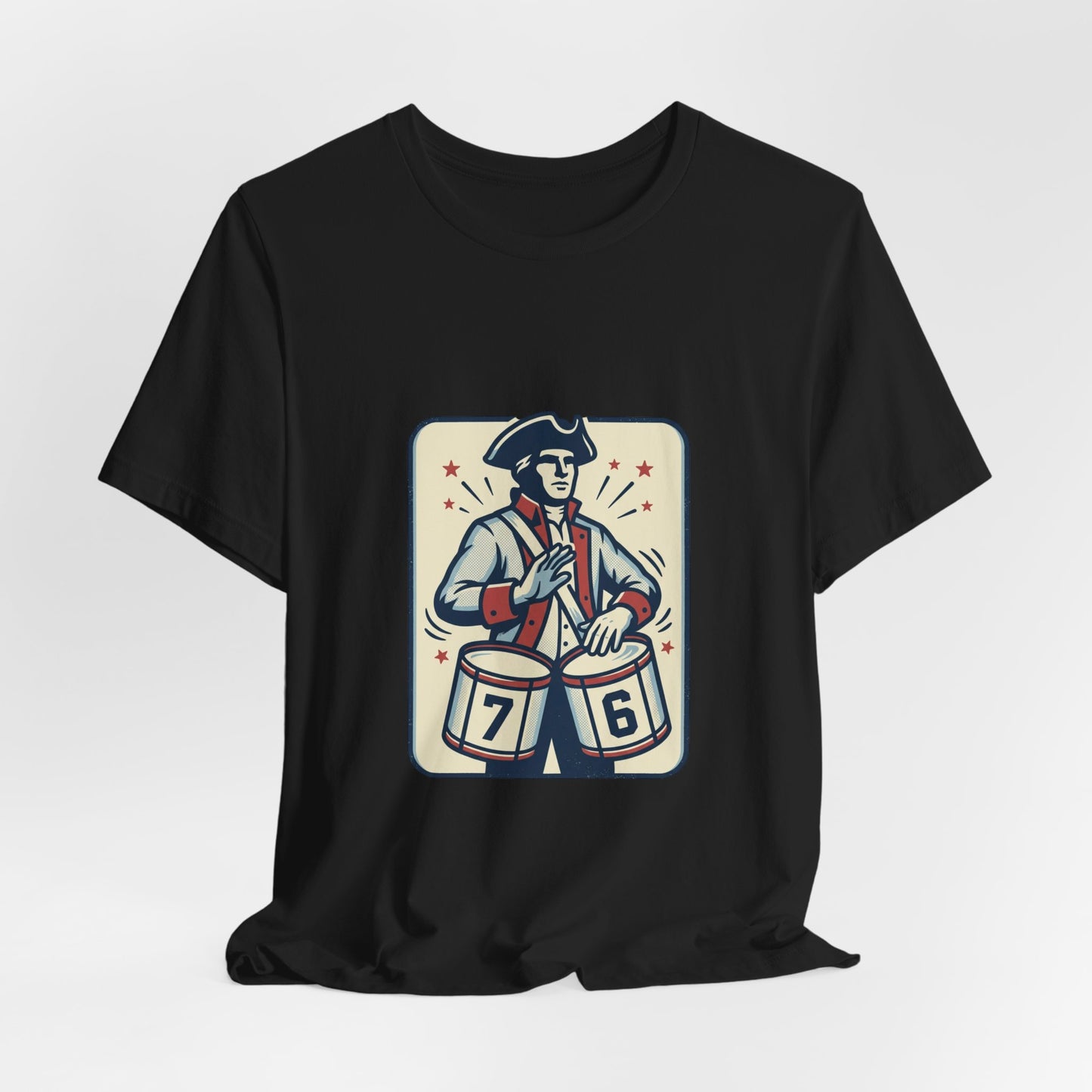 76 Meme Drummer Tee | Spirit of '76, Revolutionary Vintage Patriot