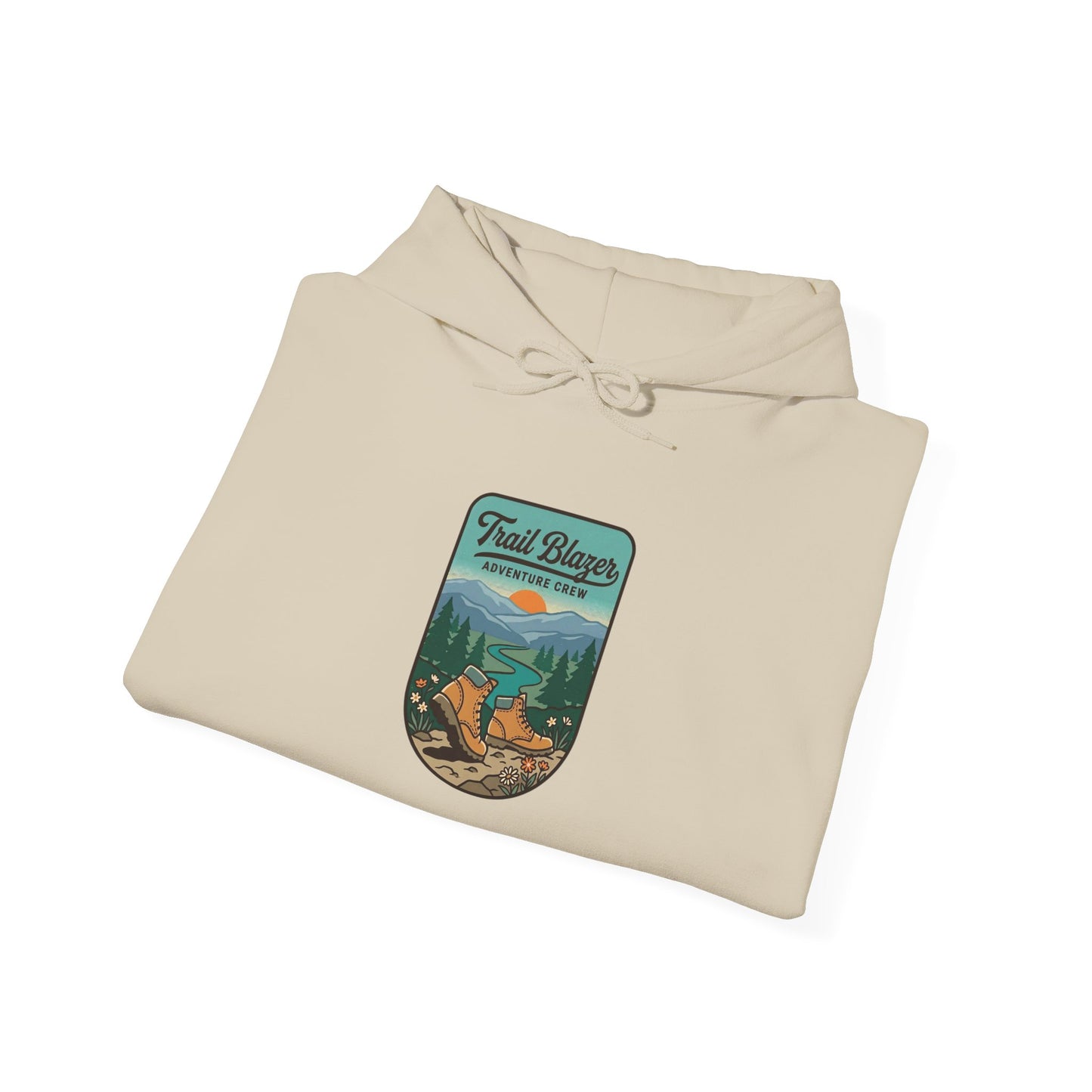 Trail Ranger Hoodie | Father’s Day camping badge, retro outdoors dad