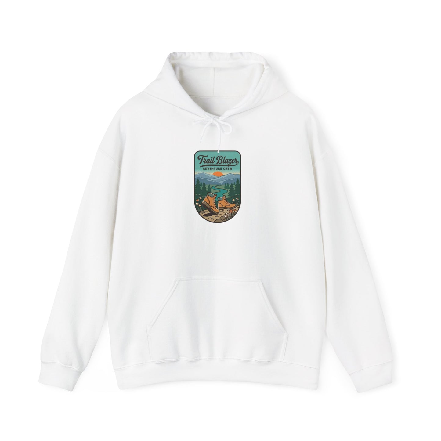 Trail Ranger Hoodie | Father’s Day camping badge, retro outdoors dad