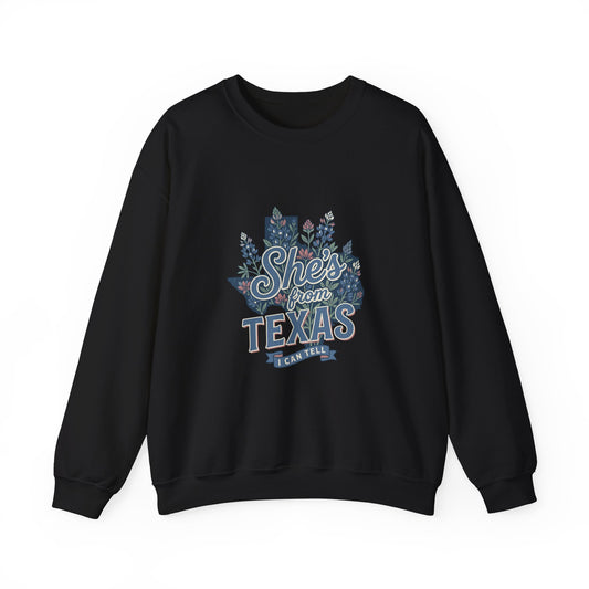 She's From Texas crewneck | Texas pride sweatshirt, southern state pride