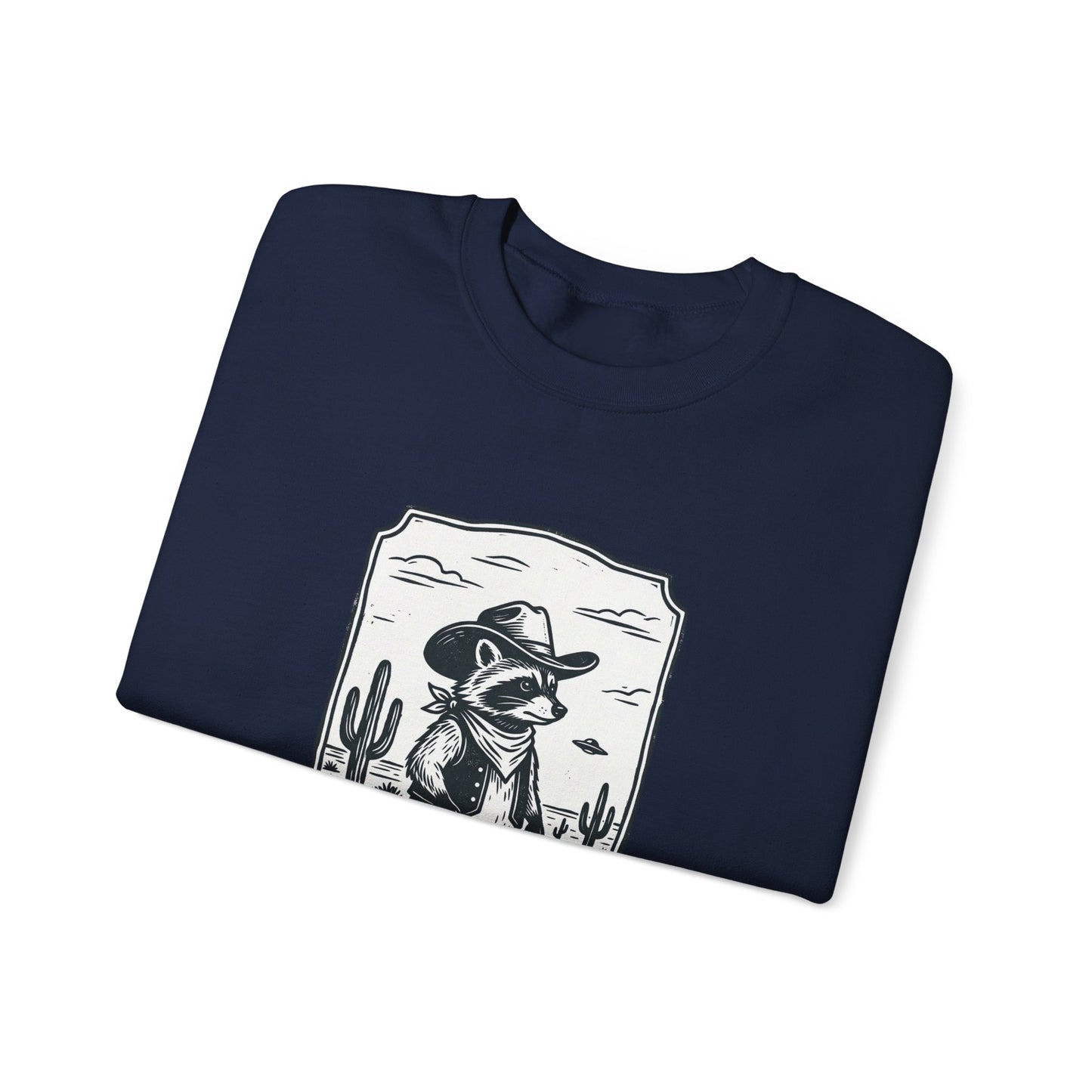 Yee-Haw Alien Cowboy Crewneck Sweatshirt | Retro UFO Desert Graphic