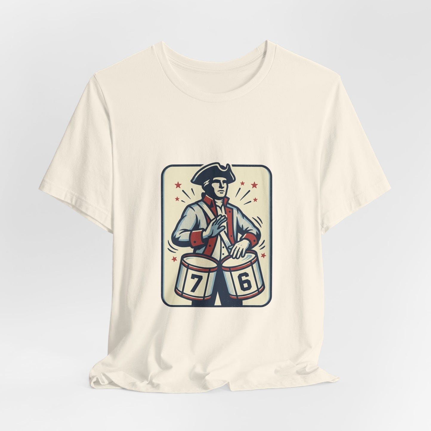 76 Meme Drummer Tee | Spirit of '76, Revolutionary Vintage Patriot