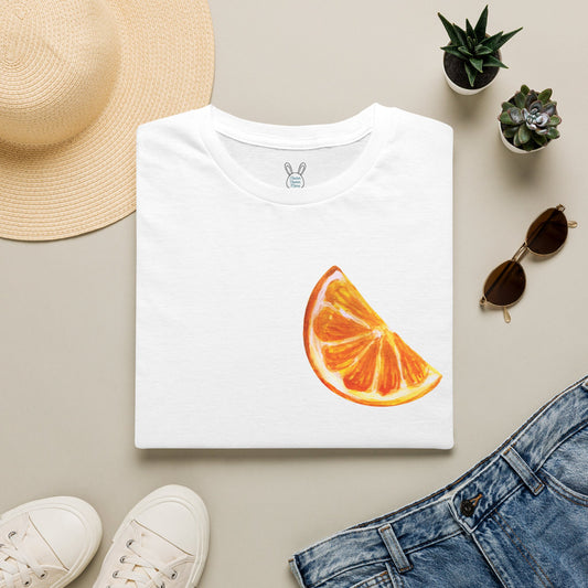 Orange Slice Graphic T-Shirt — Minimal Citrus Summer Tee