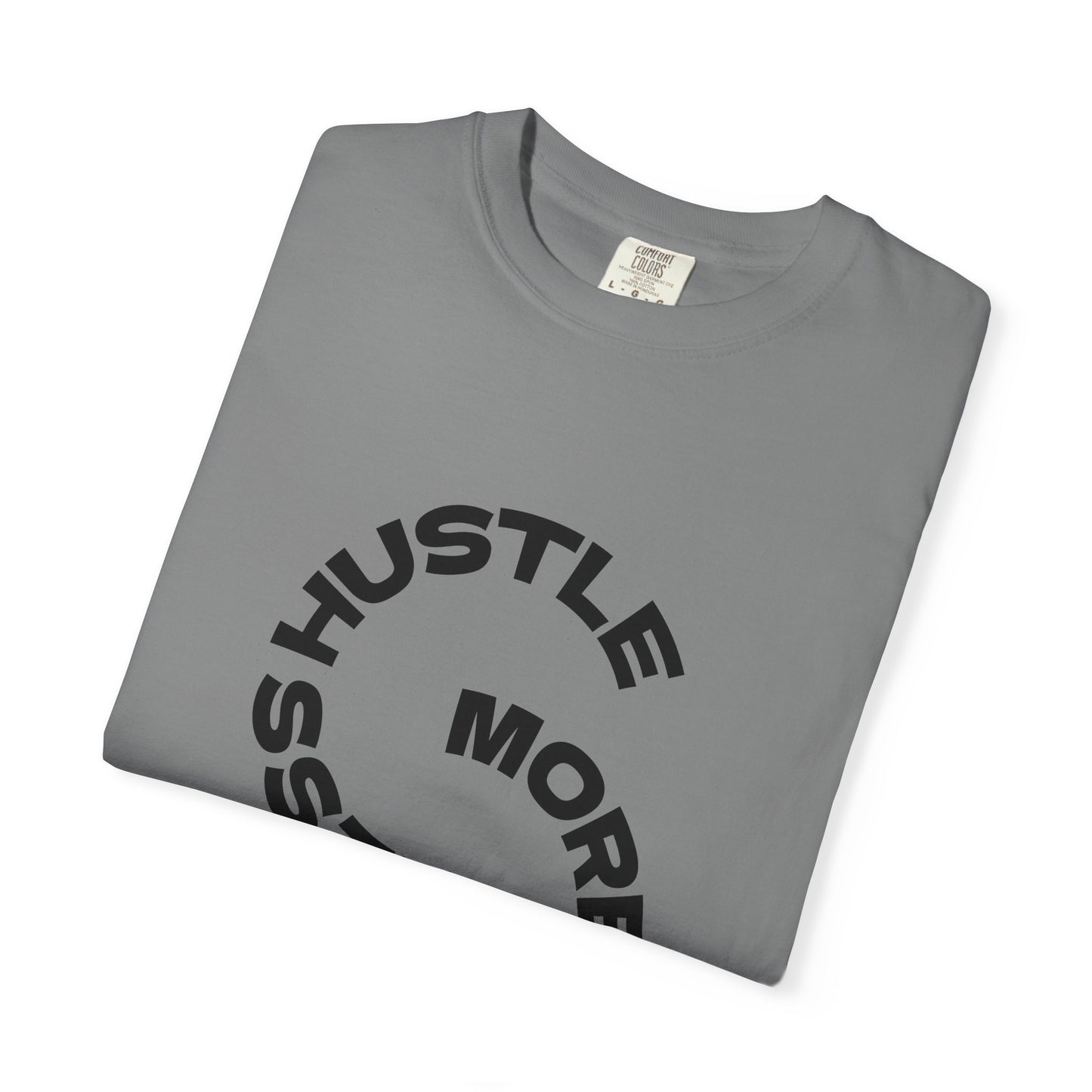 T-Shirt — "Hustle More, Coffee Less" Graphic Tee (take a sip)