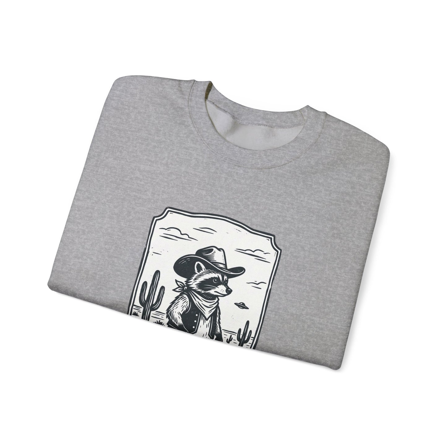 Yee-Haw Alien Cowboy Crewneck Sweatshirt | Retro UFO Desert Graphic
