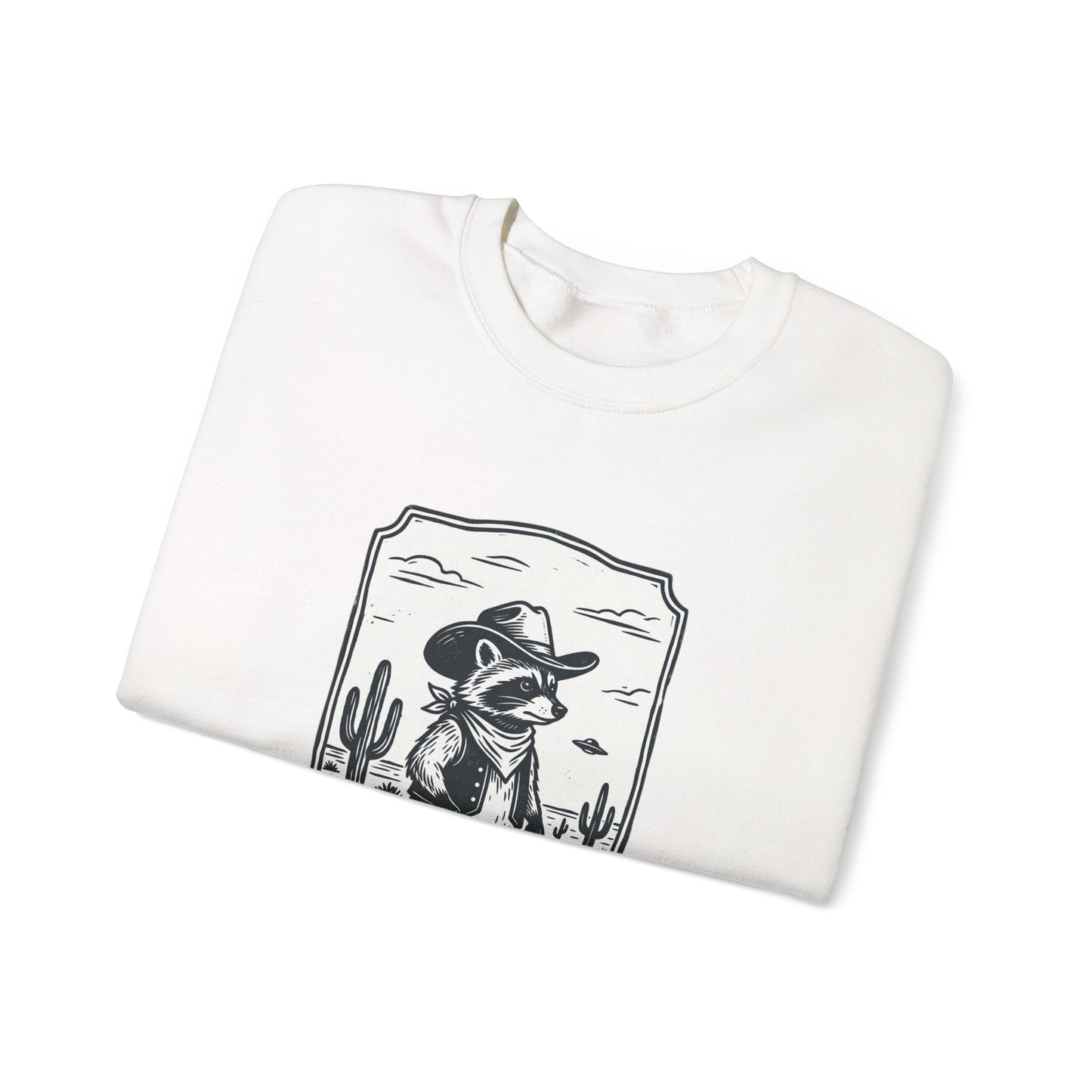 Yee-Haw Alien Cowboy Crewneck Sweatshirt | Retro UFO Desert Graphic